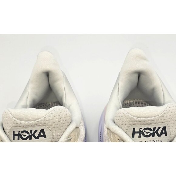 Hoka One One Men's Gray White Mesh Clifton 8 Running Shoes Size 7D 2841 - Picture 5 of 16